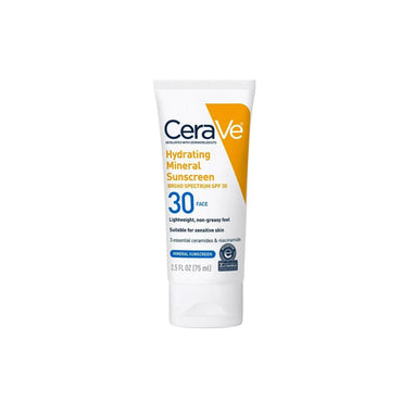 Cerave Hydrating Mineral Face Sheer Tint Sunscreen Broad Spectrum SPF30